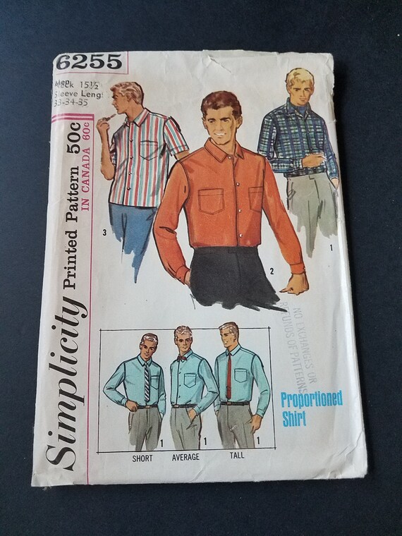 Simplicity Mens Proportioned Shirt 6255