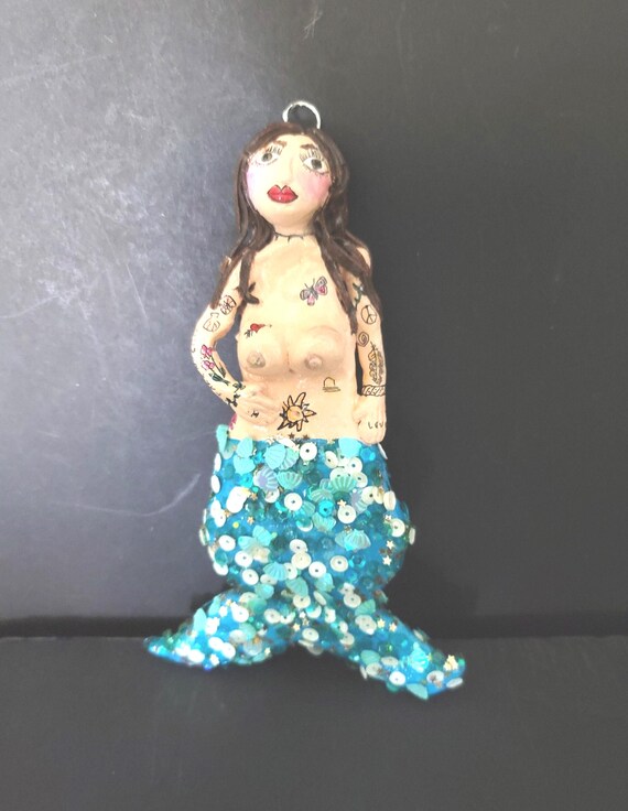 Hanging Tattoo Mermaid OOAK