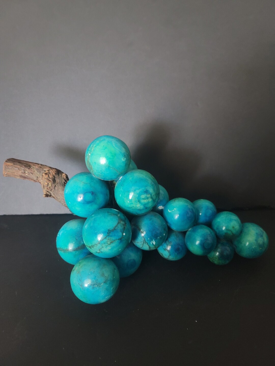 Grape Turquoise Color Vintage Coffee Table Grapes Turquoise Magnesite - Etsy