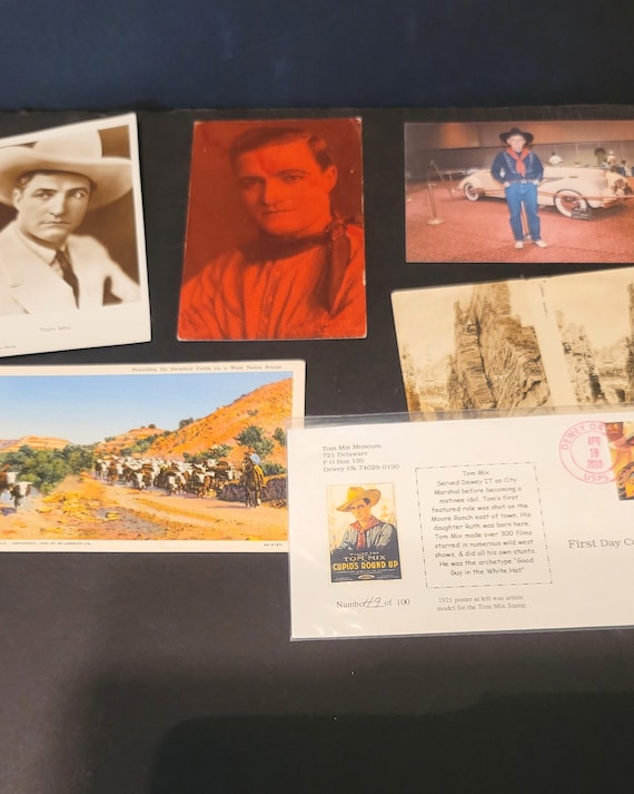 Set of Tom Mix Postcards and Envelpe