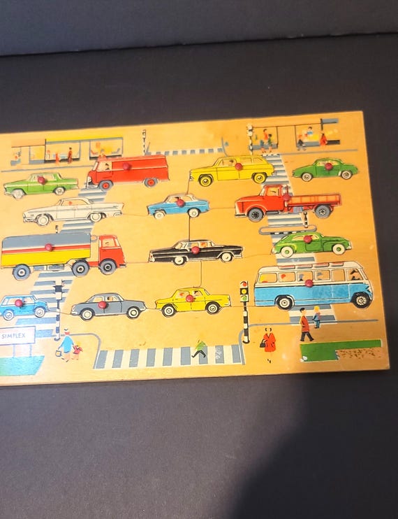 Simplex Toys Wooden Peg Puzzle circa 1960