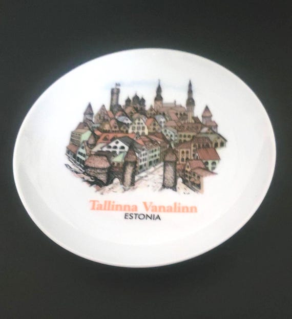 Estonia Vintage Souvenir Plate