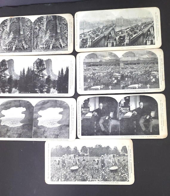Set of 7 Stereograph Photos Circa 1898 1