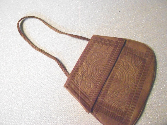 Tooled Leather Vintage Purse