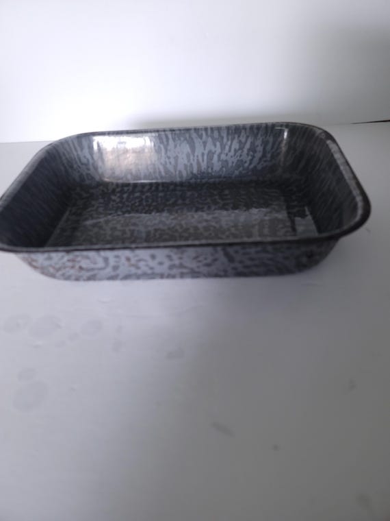Granite Ware Baking Pan 1930s Gray