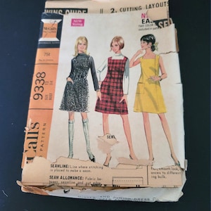 1968 McCalls 9338 Dress Pattern