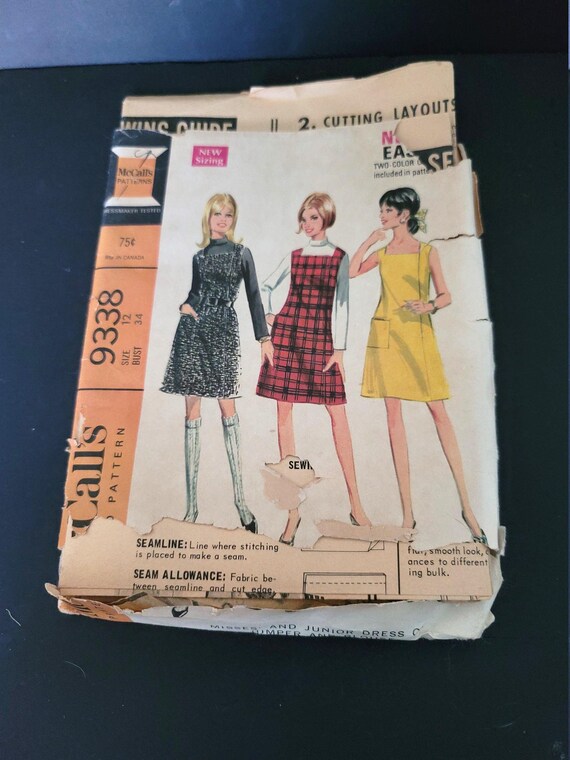 1968 McCalls 9338 Dress Pattern