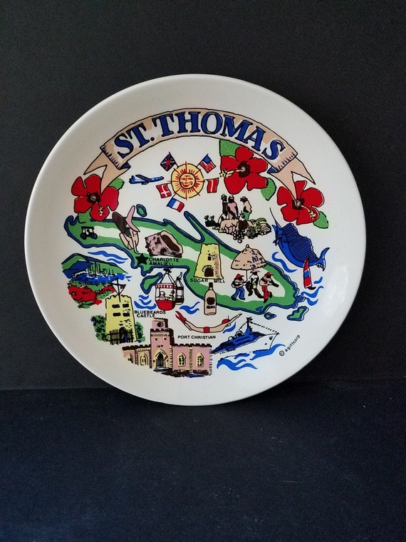St Thomas 60s Souvenir Plate