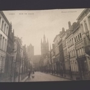 Pre-WWI Postcard of Ypres Belgium, Medieval Cloth Hall