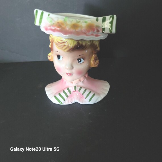 Young Girl Ceramic Head Vase