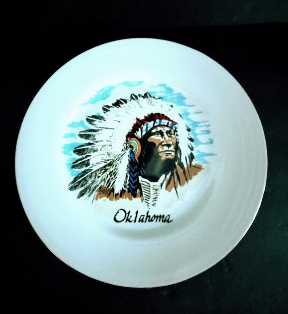 Unusual Vintage Oklahoma Wall Plate