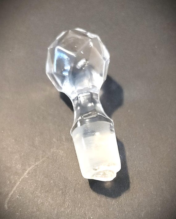 Round Cut Glass Hand Blown Bottle Stopper