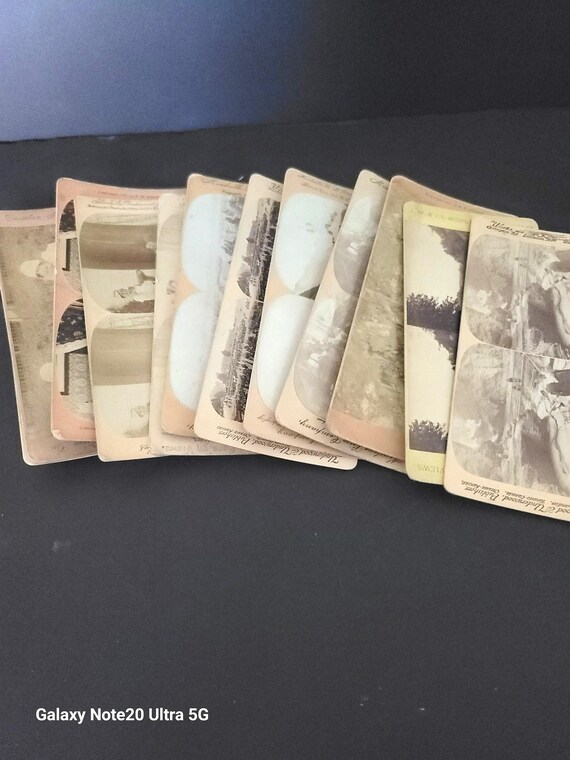 Set of 12 Stereoscope Photos circa 1900