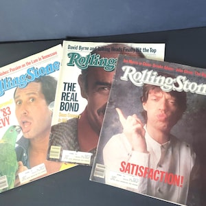 1983 Vintage Rolling Stone Magazines Set of 3