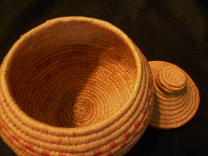 1960s Yupik Indian Grass Basket Alaska Etsy