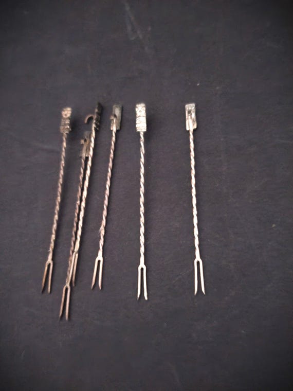Aztec Vintage Sterling Hair Pins or Cocktail Picks