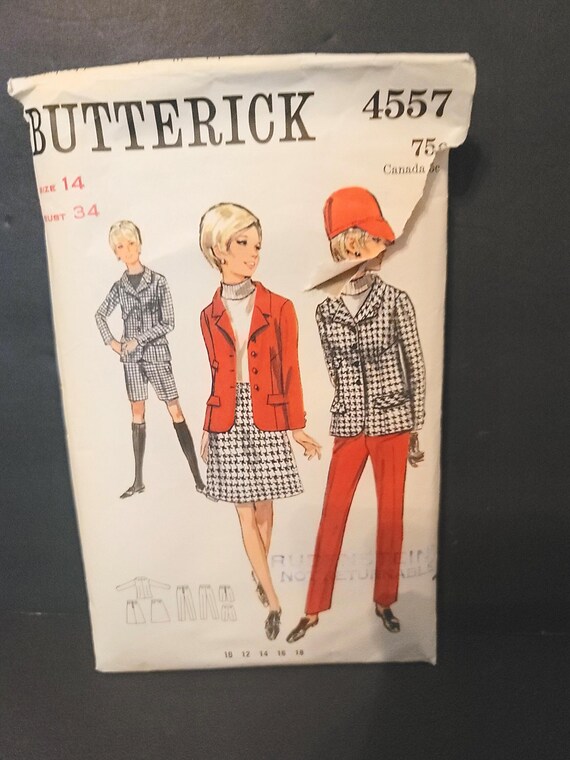 Butterwick 4557 1960s Pattern