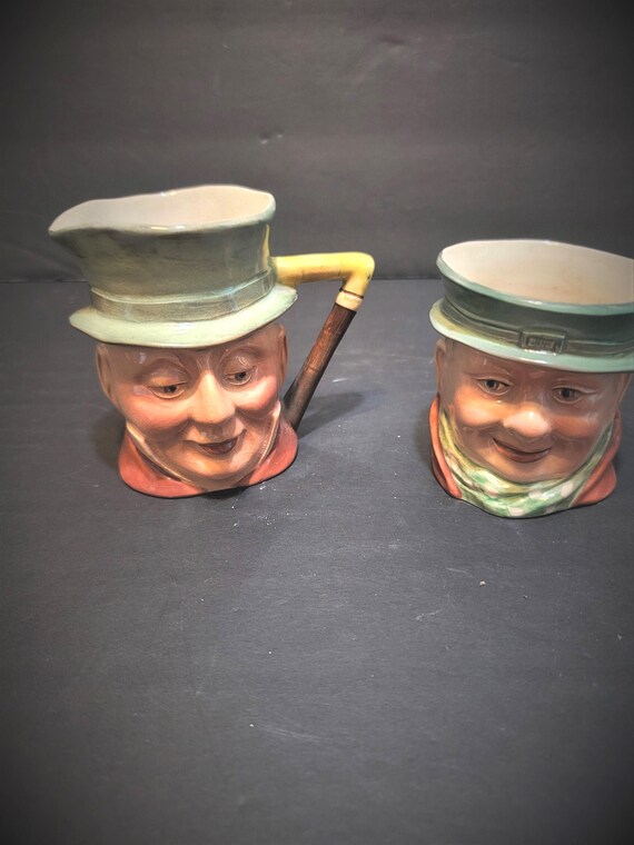 Beswick Tony Weller Cream and Sugar Mr & Mrs Micawber