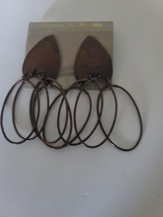 Clip On 4 Hoop Earrings Circa 1980