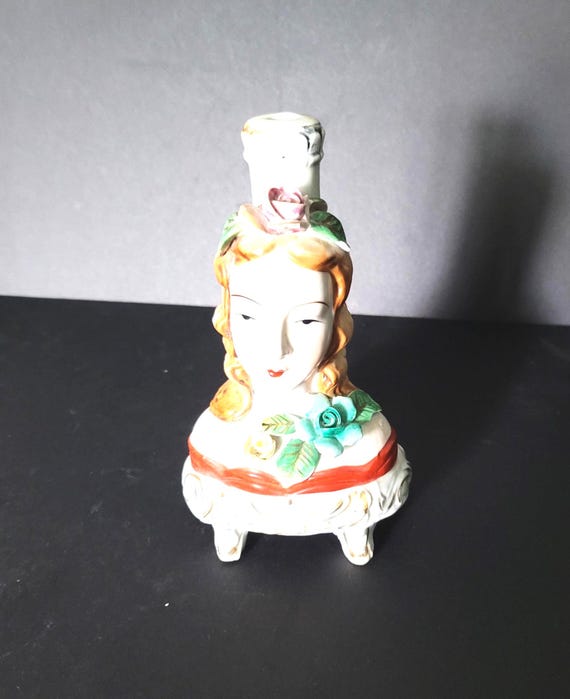 Occupied Japan Porcelain Lady Lamp Base