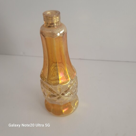 Iridescent Amber Glass Perfume Bottle