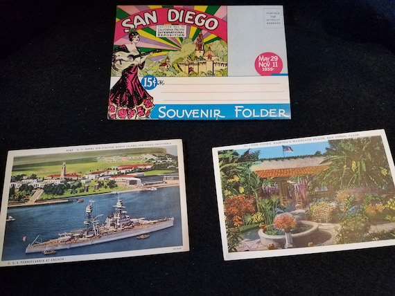San Diego/Souvenir Folder/Postcards/Vintage/International Expo