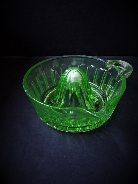 Large Vaseline Glass Citrus Reamer