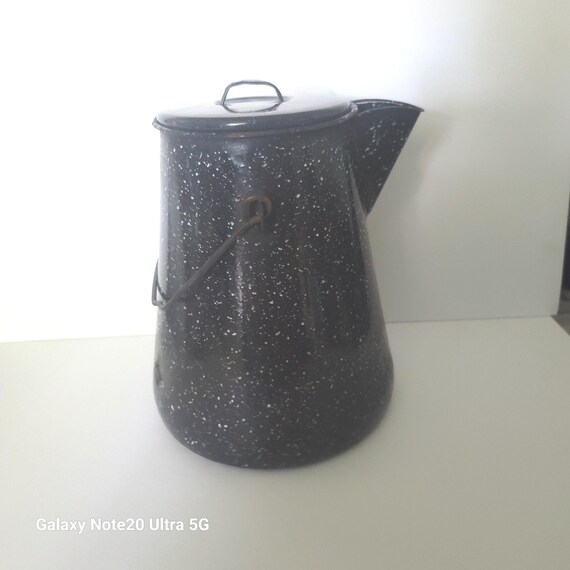 US Navy Vollrath Granite Ware Coffee Urn Oversized