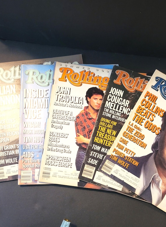 Set of 5 Rolling Stone Magazines 1985 and 86