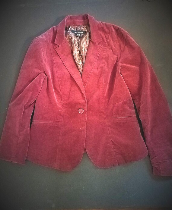 Calvin Klein Jeans Maroon Corduroy Blazer