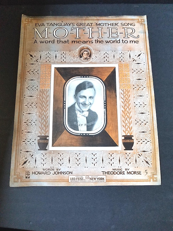 Eva Tanguays Great Mother Song 1915 Sheet Music