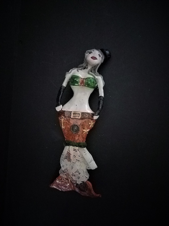 Steampunk Mermaid Hanging Sculpture