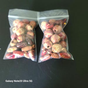 Red and Brown Wooden Beads