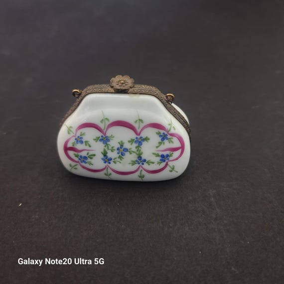 Limoges Brass and Porcelain Purse
