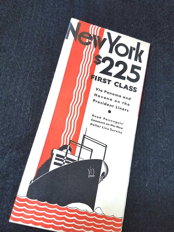 1930s President Liners Travel Brochure