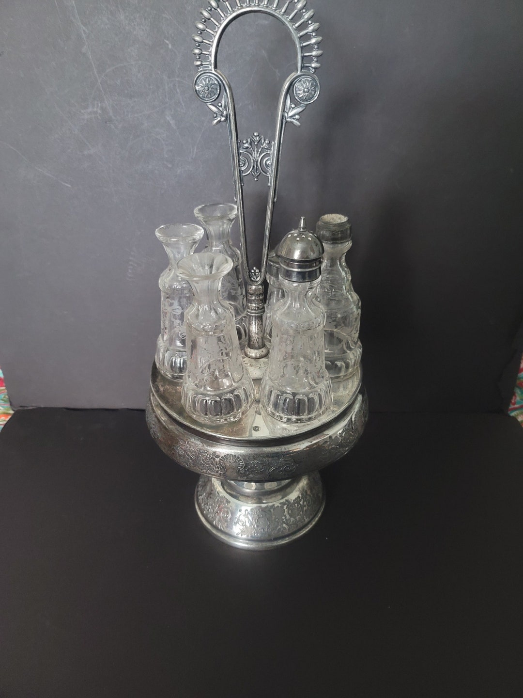 Meridian 6 Piece Cruet Set Late 1800s Etsy