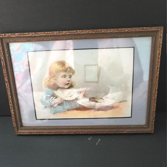Little Girl and Fly Framed Print circa 1925