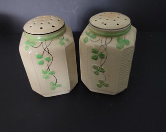 Large 1930s Salt and Pepper Shakers