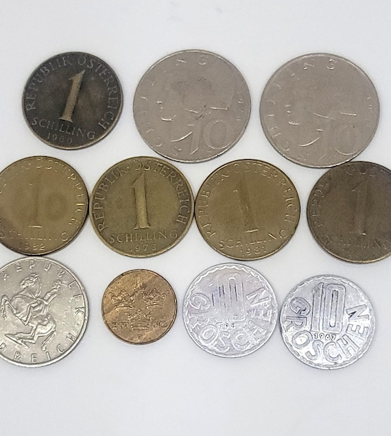Austrian Coin Collection: 64% Silver, Cupronickel, Aluminum Lot 10
