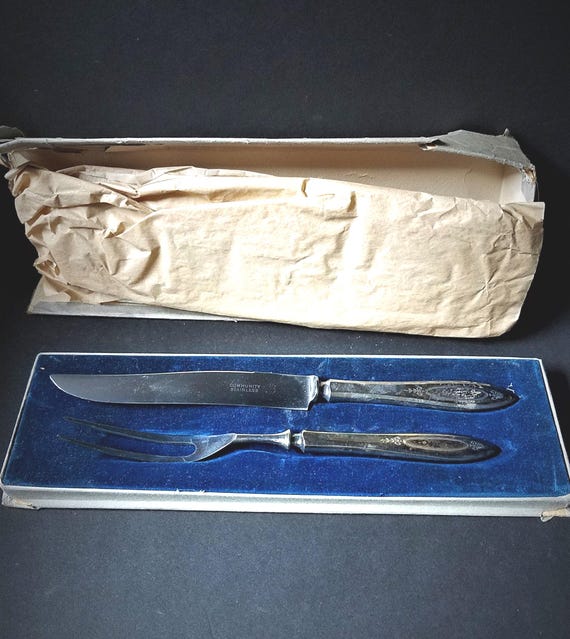 Oneida Community Plate Serving & Carving Fork and Knife