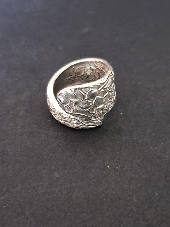 American Silver Narcissus Spoon Ring size 8.25