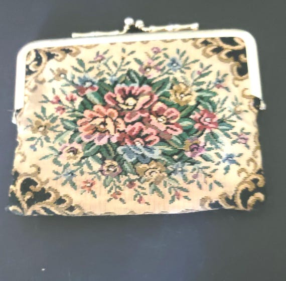 1950s Tapestry Makeup Bag