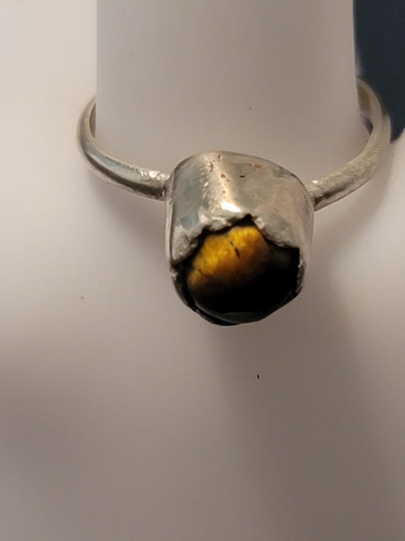 Sterling and Tiger Eye OOAK Ring