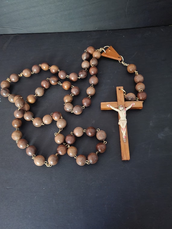 Large Vintage Rosary and Crucifix