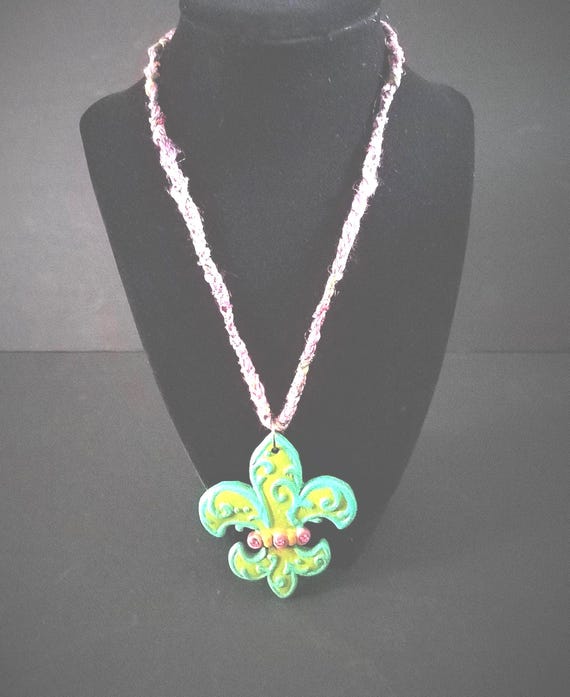 One of a kind Fleur de Lis Necklace