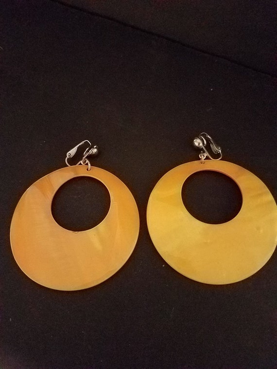 1960s Acrylic Clip On Earrings
