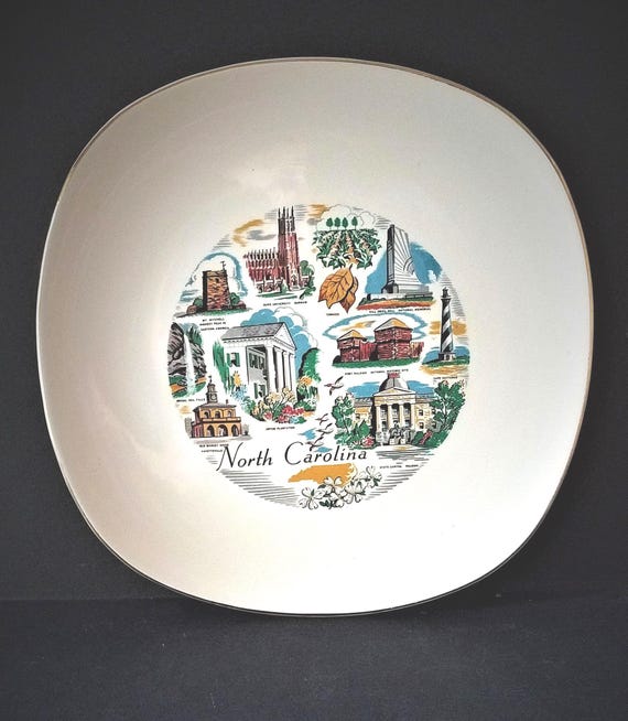 North Carolina Unusual Souvenir Plate