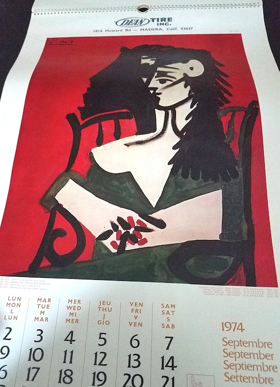 1974 Michelin Calendar featuring Famous Art