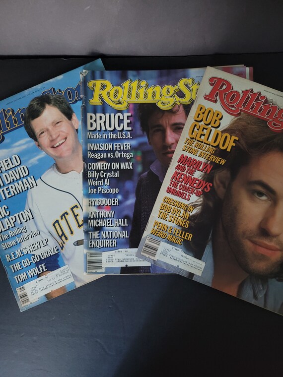 1985 Rolling Stone Letterman, Springsteen, Geldoff