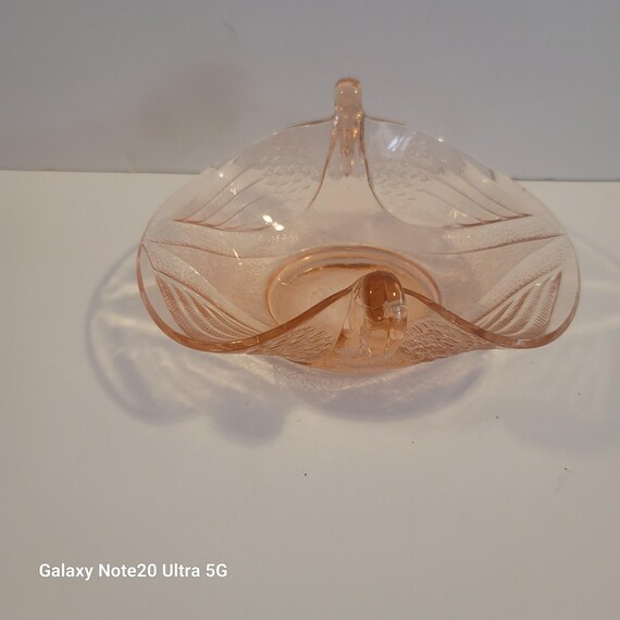 Pink Depression Glass Swam Bowl